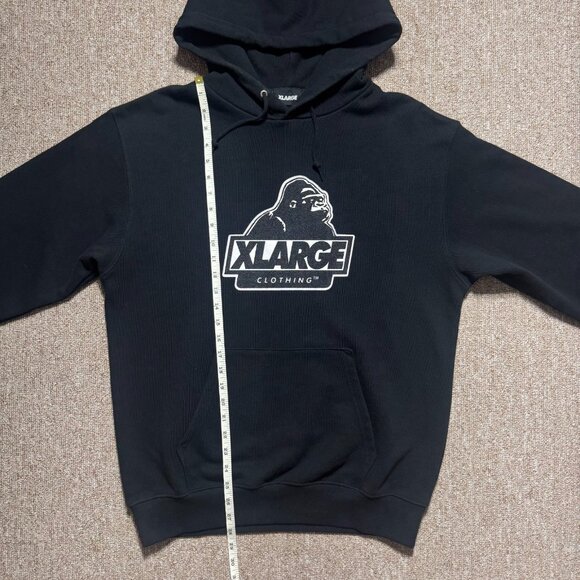 XLARGE Clothing Embroidered Gorilla Logo Pullover Hoodie Black Mens Large - Picture 6 of 10